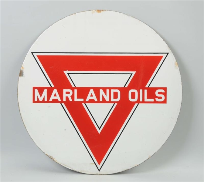 MARLAND OILS WITH LOGO SIGN.                      