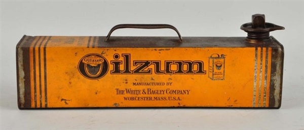 OILZUM "SERVICE CAN" WITH LID, EARLY GRAPHICS CAN.