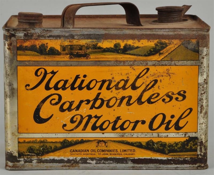 NATIONAL CARBONLESS MOTOR OIL CAN.                