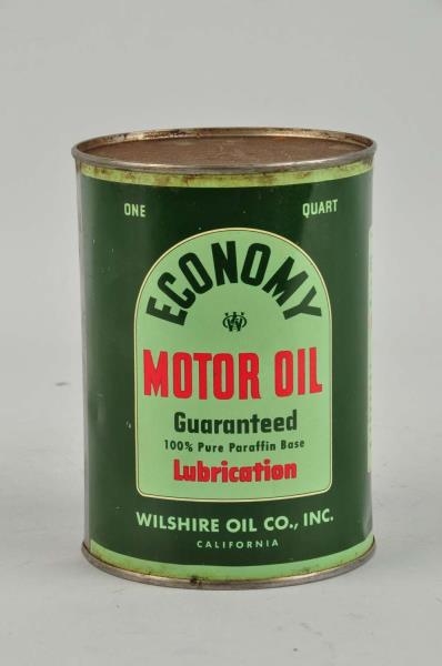 ECONOMY MOTOR OIL BY WILSHIRE ONE QUART ROUND CAN.