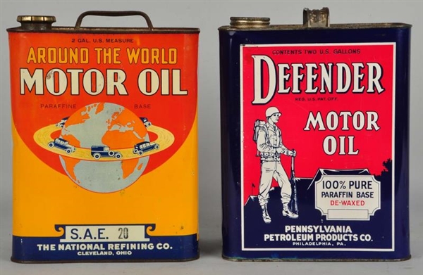 LOT OF 2: AROUND THE WORLD & DEFENDER CANS.       
