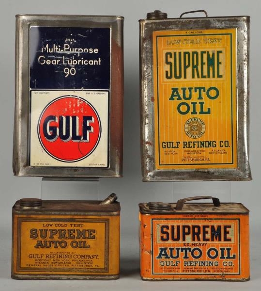LOT OF 4: GULF CANS                               
