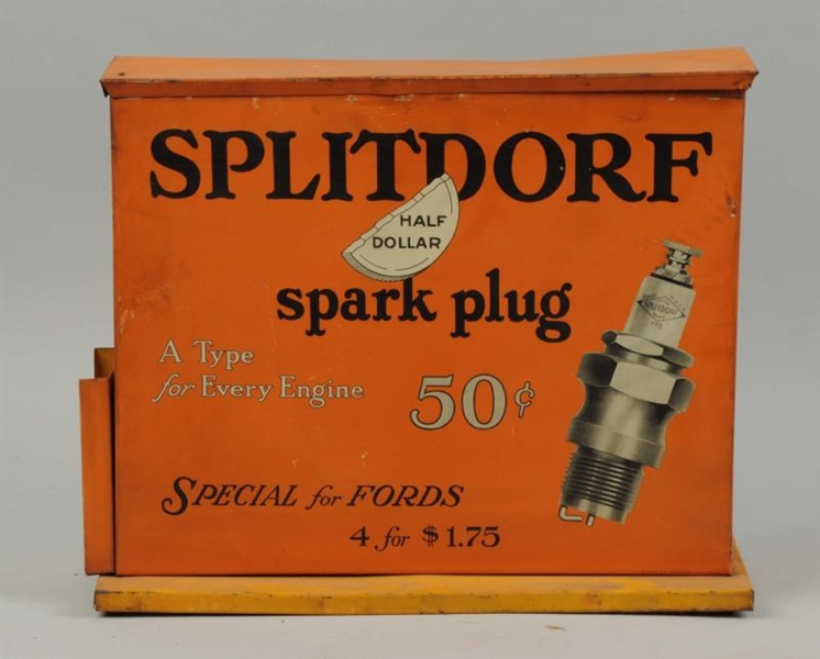 SPLITDORF SPARK PLUG COUNTER-TOP DISPLAY CABINET. 