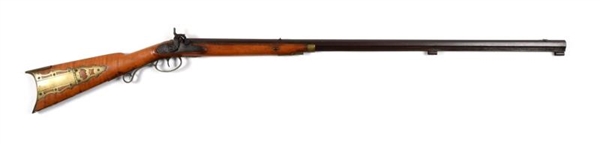 (A) AW SPIES HALF STOCK PERCUSSION RIFLE          