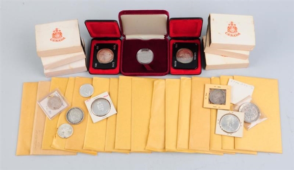 LOT OF CANADIAN COMMEMORATIVE SILVER.             