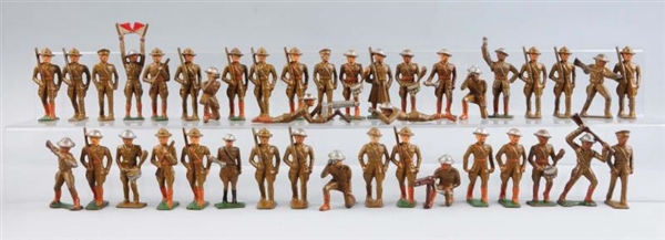 LOT OF 40: BARCLAY TYPE TOY  SOLDIERS.            