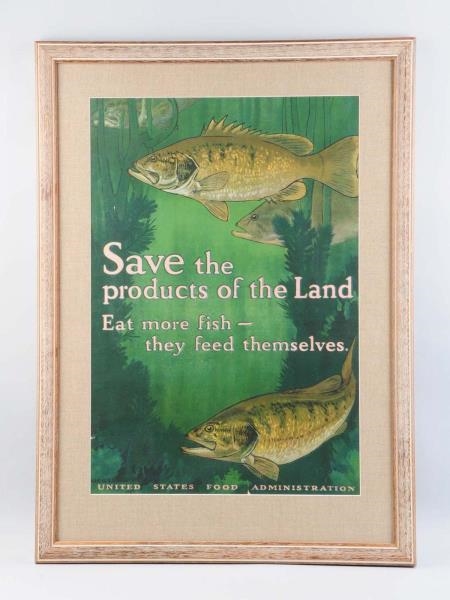 FRAMED ADVERTISEMENT SAVE THE PRODUCTS OF THE     
