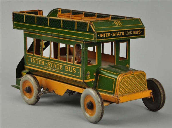 STRAUSS TIN LITHO WIND UP INTER-STATE BUS.        