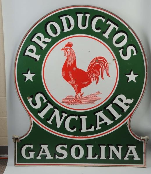 SINCLAIR PRODUCTOS GASOLINA W/ ROOSTER SIGN.      