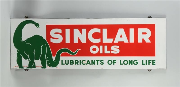 SINCLAIR OILS "LUBRICANTS OF LONG LIFE" SIGN.     