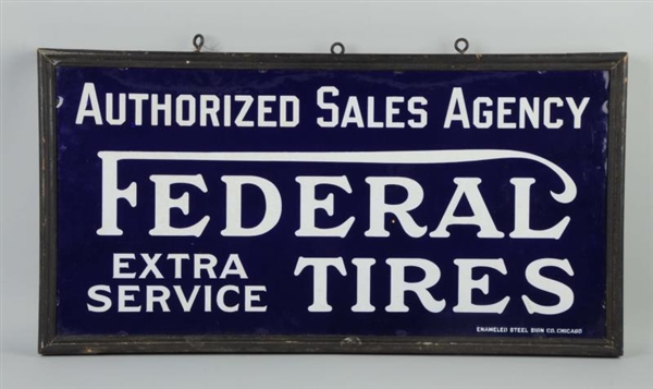 AUTHORIZED SALES AGENCY FEDERAL TIRES SIGNS.      