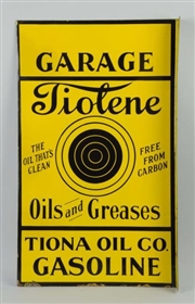 "GARAGE" TIOLENE OILS & GREASES TIONA OIL CO SIGN.