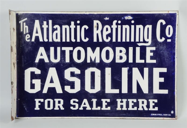 THE ATLANTIC REFINING CO AUTOMOBILE GASOLINE SIGN.