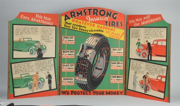 ARMSTRONG INSURED TIRES SIGN.                     