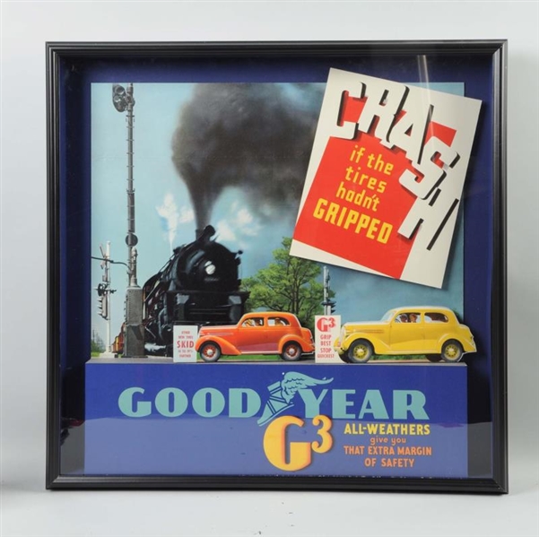 GOODYEAR G3 ALL-WEATHERS TIRE CARDBOARD SIGN.     
