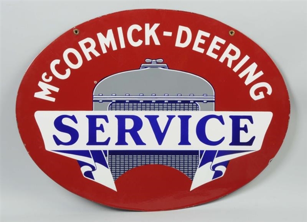MCCORMICK-DEERING SERVICE WITH RADIATOR SIGN.     