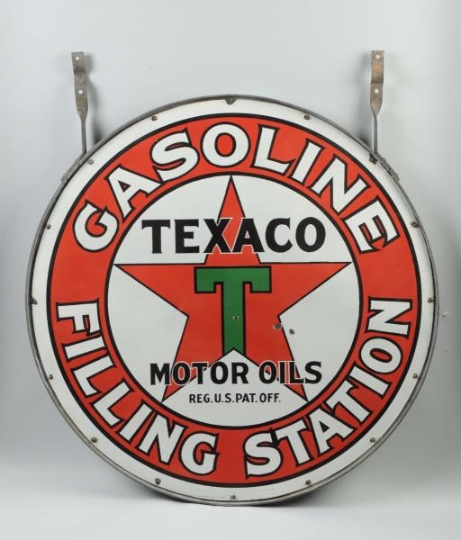 TEXACO FILLING STATION GASOLINE MOTOR OIL SIGN.   