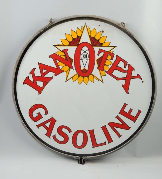 KAN-O-TEX GASOLINE WITH LOGO SIGN.                