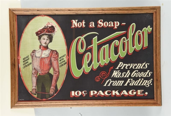 EARLY CETACOLOR ADVERTISING BANNER.               