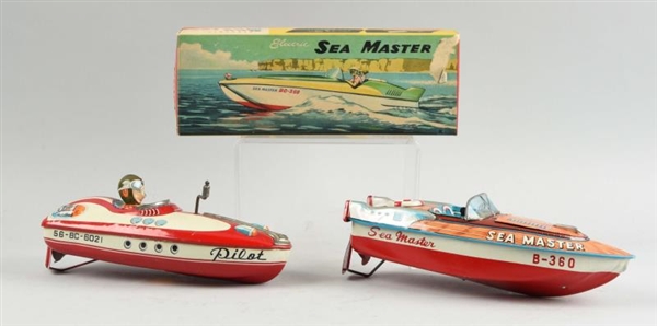 LOT OF 2: TIN LITHO TOY BOATS.                    