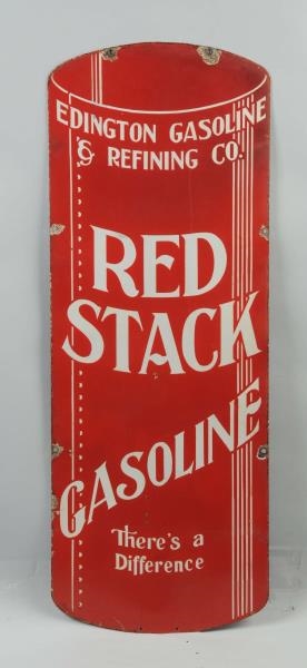 RED STACK  "EDINGTON GASOLINE REFINING CO." SIGN. 