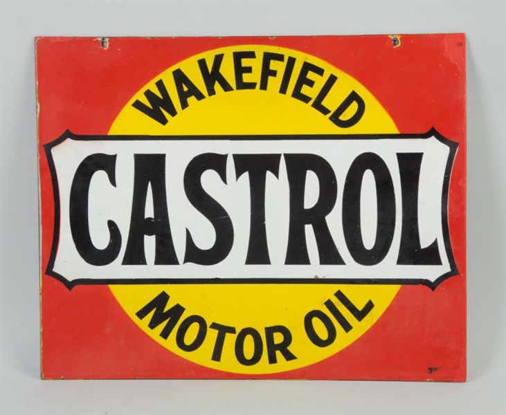 WAKEFIELD CASTOR MOTOR OIL SIGN.                  