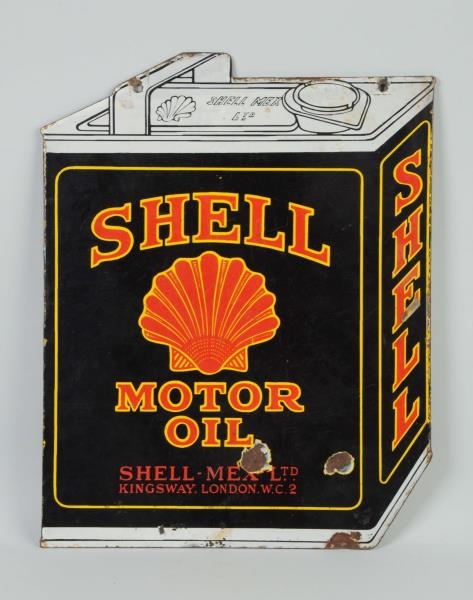 SHELL MOTOR OIL WITH LOGO SIGN.                   