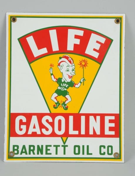 LIFE GASOLINE WITH LOGO SIGN.                     