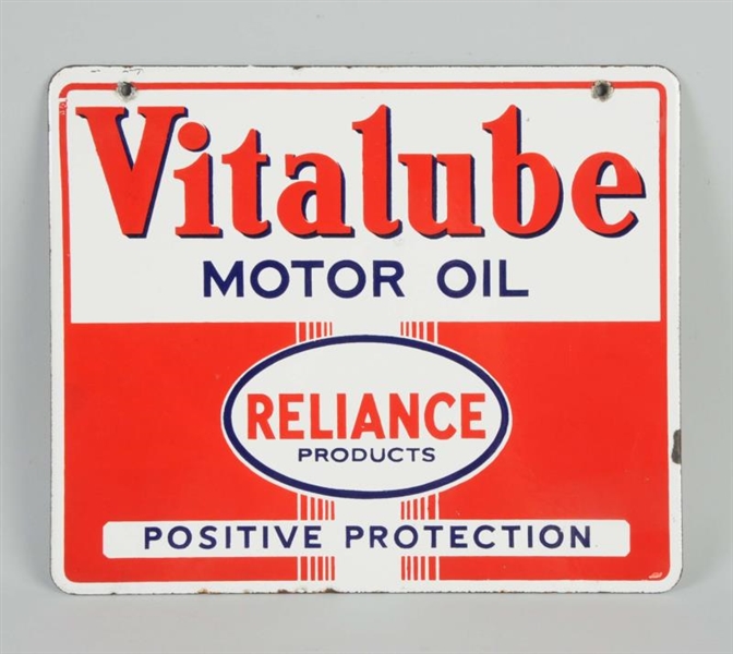 VITALUBE MOTOR OIL RELIANCE PRODUCTS SIGN.        