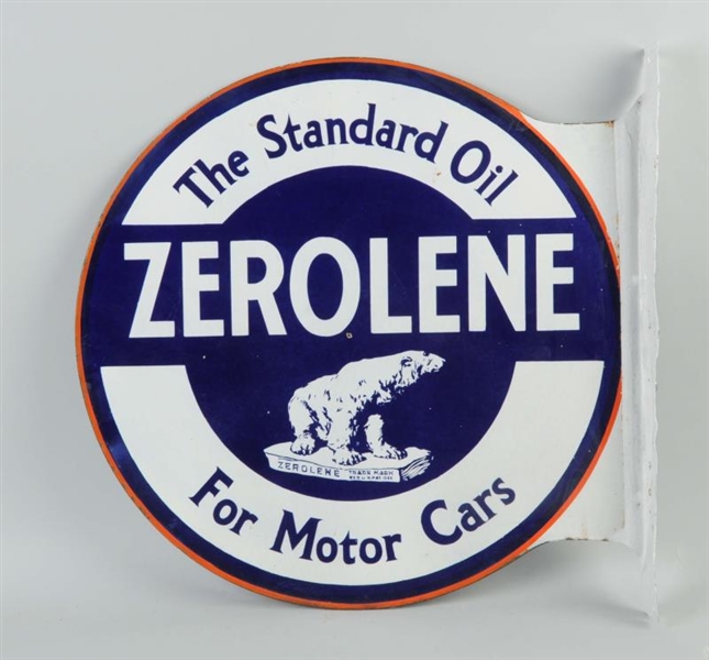 ZEROLENE THE STANDARD OIL FOR MOTOR CARS SIGN.    