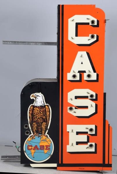 CASE WITH OLD ABE NEON SIGN.                      