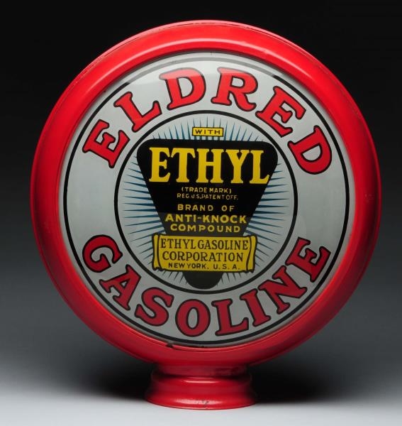 ELDRED GASOLINE WITH ETHYL LOGO 15" LENSES.       