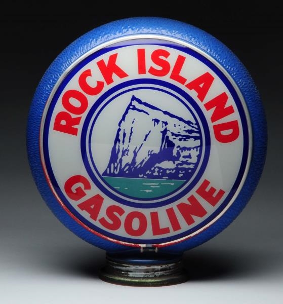 ROCK ISLAND GASOLINE WITH LOGO 13-1/2" LENSES.    