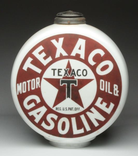 TEXACO MOTOR OIL & GASOLINE OPE FAT GLOBE BODY.   