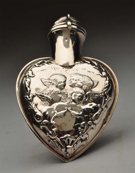 AN ENGLISH SILVER SCENT BOTTLE                    