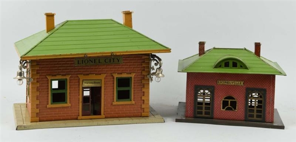 LOT OF 2: LIONELVILLE TRAIN STATIONS.             