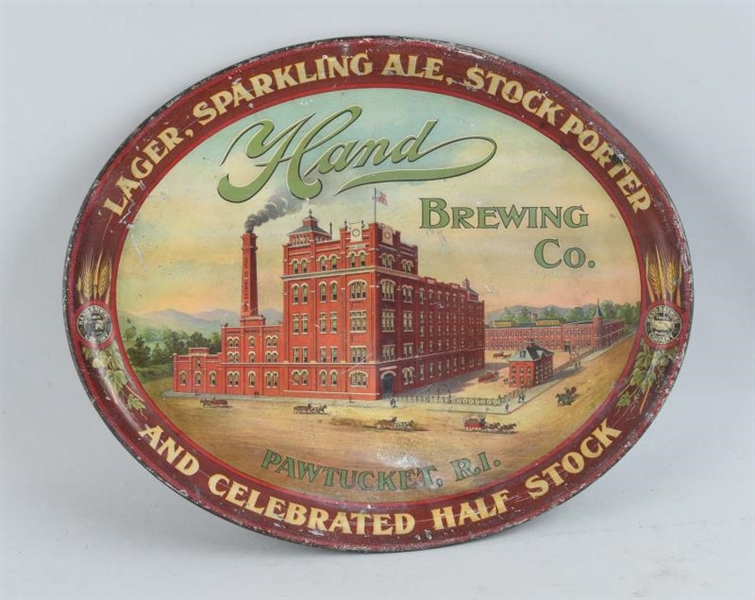 HAND BREWING CO. ADVERTISING TRAY.                