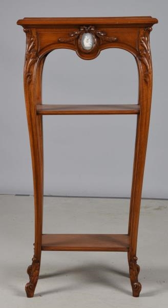 LARGE ANTIQUE STAND WITH INLAY.                   