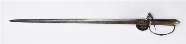 CIRCA 1730 ENGLISH FLINTLOCK SWORD PISTOL.        