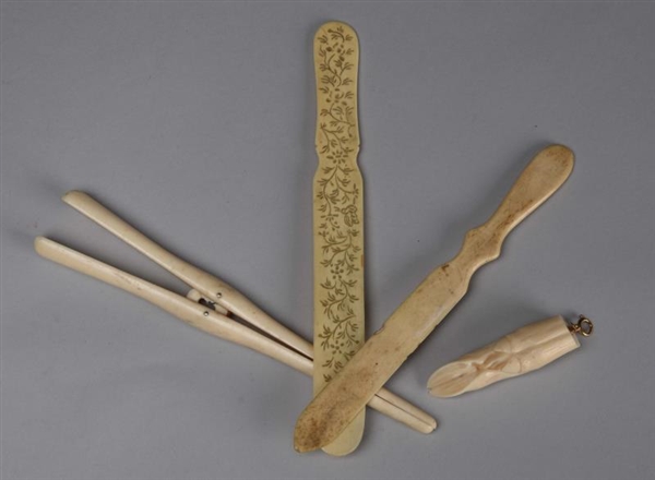 LOT OF ANTIQUE IVORY LETTER OPENERS.              