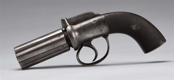 FINE EARLY PEPPERBOX REVOLVER.                    