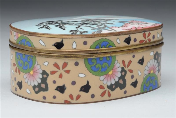 EARLY 1900S JAPANESE WIRELESS CLOISONNE BOX.      