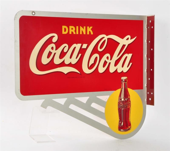 1946 COCA COLA NEW OLD STOCK FLANGE SIGN.         