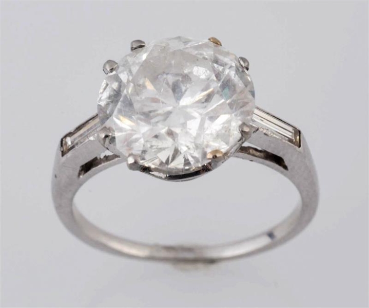 4.05 CT. CLARITY ENHANCED SOLITAIRE DIAMOND RING. 