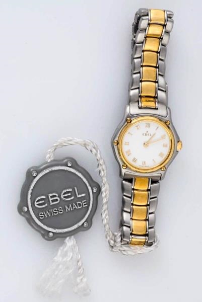 EBEL 1911 LADIES 18K AND STAINLESS STEEL WATCH.   