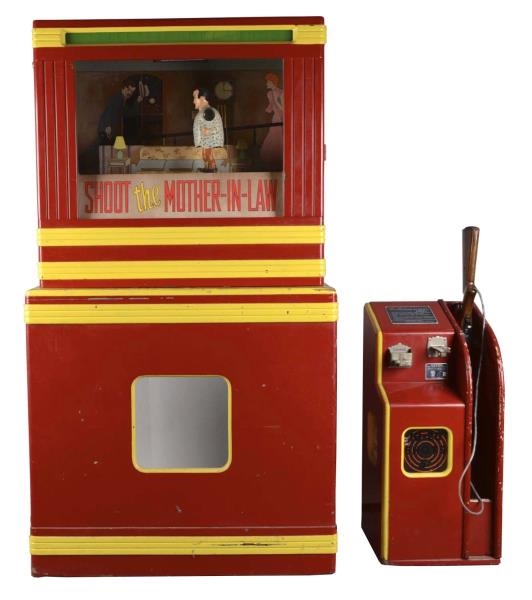 5¢ SHOOT THE MOTHER-IN-LAW ARCADE GAME            