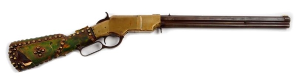 (A) INDIAN STYLE ALTERED HENRY RIFLE.             