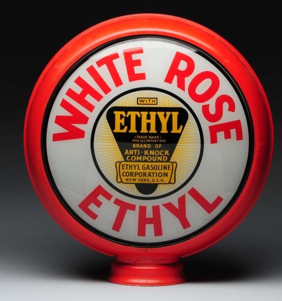 WHITE ROSE WITH ETHYL LOGO 15" LENSES.            