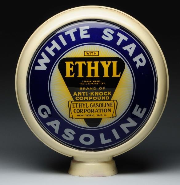 WHITE STAR GASOLINE WITH ETHYL LOGO 15" LENSES.   