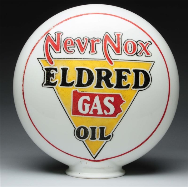 NEVR NOX ELDERED GAS OPE MILKGLASS GLOBE BODY.    